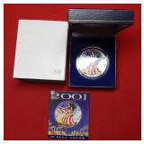 2001 Colorized Silver Eagle