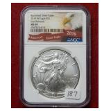 2019 W Silver Eagle 1oz NGC MS69 Burnished