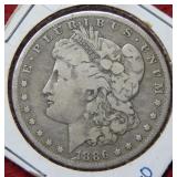 1886 O Morgan Silver Dollar
