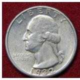 1932 D Washington Silver Quarter