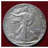 1929 S Walking Liberty Silver Half