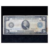 1914 $20 US Federal Reserve Note - Large Size