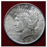 1934 D Peace Silver Dollar Coin