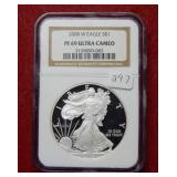2008 W Silver Eagle 1oz NGC PF69 Ultra Cameo