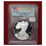 2018 W Silver Eagle PCGS PR70 DCAM
