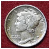 1917 S Mercury Silver Dime
