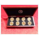JFK 100th Anniv Proof Gold Plated Set with Wood Bo