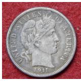 1911 S Barber Silver Dime