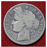 1871 France Silver Coin