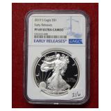 2019 S Silver Eagle NGC PF69 Ultra Cameo