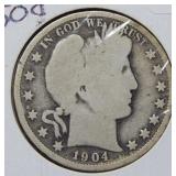 1904 O Barber Silver Half Dollar Coin