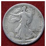 1917 S OBV Walking Liberty Silver Half