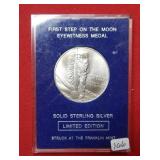 Sterling Silver 'First Steps on the Moon' Medal