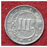 1852 Silver Three Cent Coin