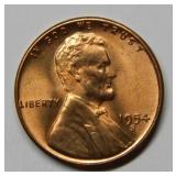 1954 S Lincoln Wheat Cent