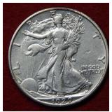 1929 D Walking Liberty Silver Half Dollar