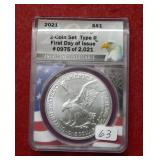 2021 Silver Eagle 1oz ANACS MS70 Type II