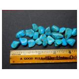 20 Blue Tumbled Stones