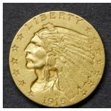 1915 US $2.50 Indian Gold Coin