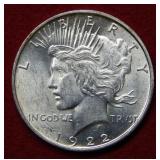 1922 D Peace Silver Dollar Coin