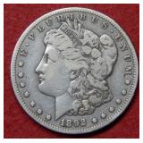 1892 CC Morgan Silver Dollar