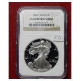 2000 P Silver Eagle 1oz NGC PF69 Ultra Cameo