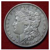 1901 Morgan Silver Dollar Coin