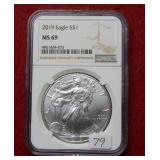 2019 Silver Eagle 1oz NGC MS69