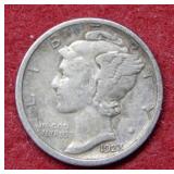 1923 S Mercury Silver Dime
