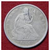 1858 O Seated Liberty Half Dollar Coin
