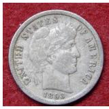 1893 S Barber Silver Dime