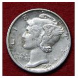 1919 D Mercury Silver Dime