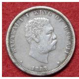 1883 Hawaii Silver Quarter