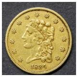 1834 US Gold $2.50 Classic Head Coin