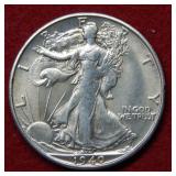1940 S Walking Liberty Silver Half Dollar
