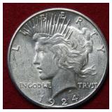 1924 S Peace Silver Dollar Coin