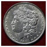 1891 CC Morgan Silver Dollar