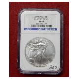 2009 Silver Eagle 1oz NGC MS69 Early Releases