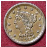 1847 Large Cent