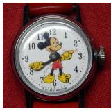 Mickey Mouse Watch with Red Strap