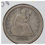 1856 Seated Liberty Silver Quarter