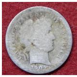 1904 S Barber Silver Dime