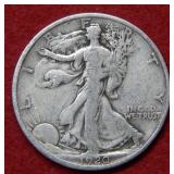 1920 Walking Liberty Silver Half - early date