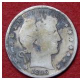 1893 Barber Silver Half Dollar - discolored