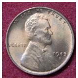 1945 S Lincoln Wheat Cent