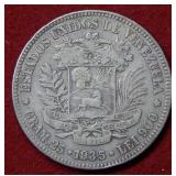 1935 Venezuela Silver Bolivar Coin