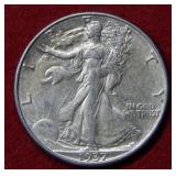 1937 D Walking Liberty Silver Half Dollar