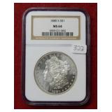 1880 S Morgan Silver Dollar NGC MS64