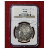 1882 S Morgan Silver Dollar NGC MS64