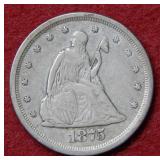1875 S Seated Liberty Twenty Cent Piece